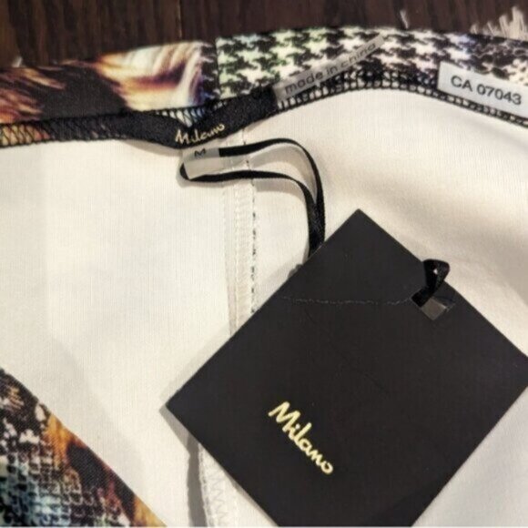 NWT Milano multicoloured patchwork Aline flared skirt - Picture 4 of 4